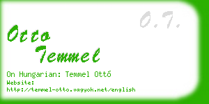 otto temmel business card